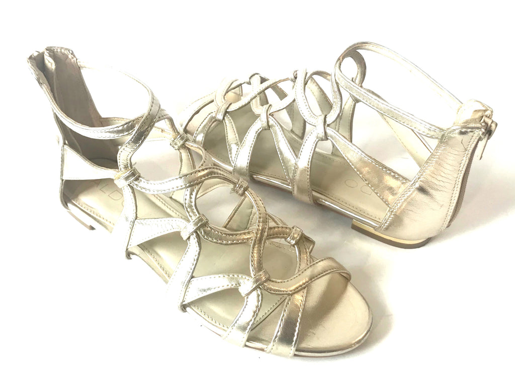 ALDO SHOES Metallic D'Orsay Sandals | Gently Used | - Secret Stash