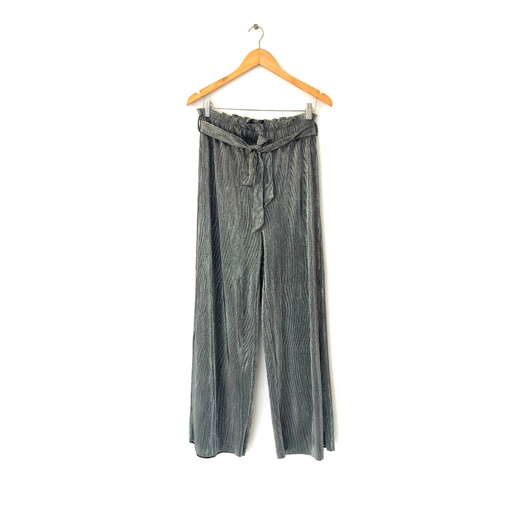 Mango Silver Metallic Pants | Brand New |