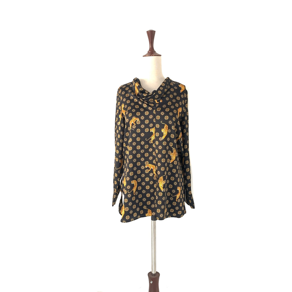 ZARA Black Tiger Print Shirt | Brand New |