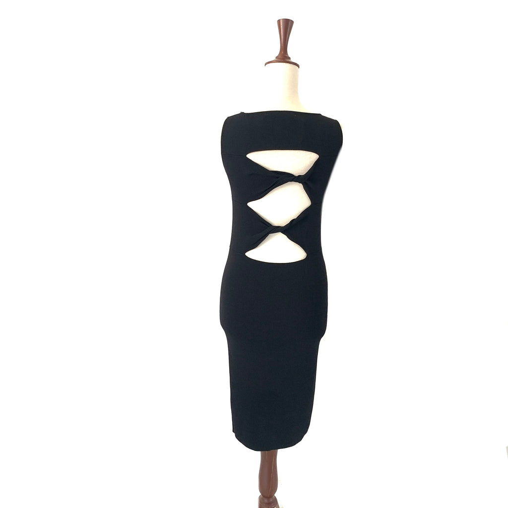 ZARA Black Cut-out Back Knit Dress | Brand New |