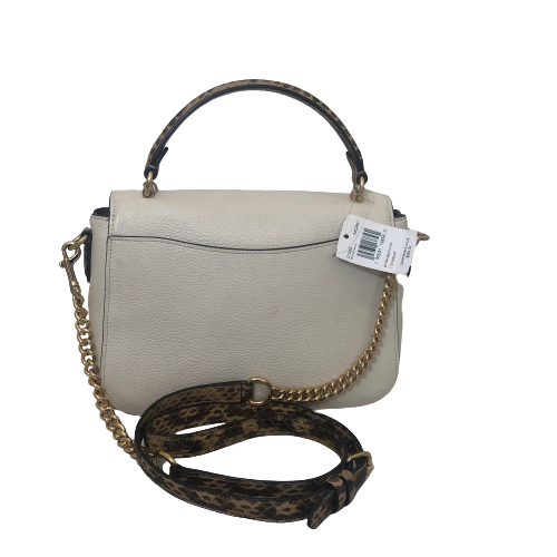 Coach Marlie Top Handle Cream Pebbled Leather Satchel | Brand New |