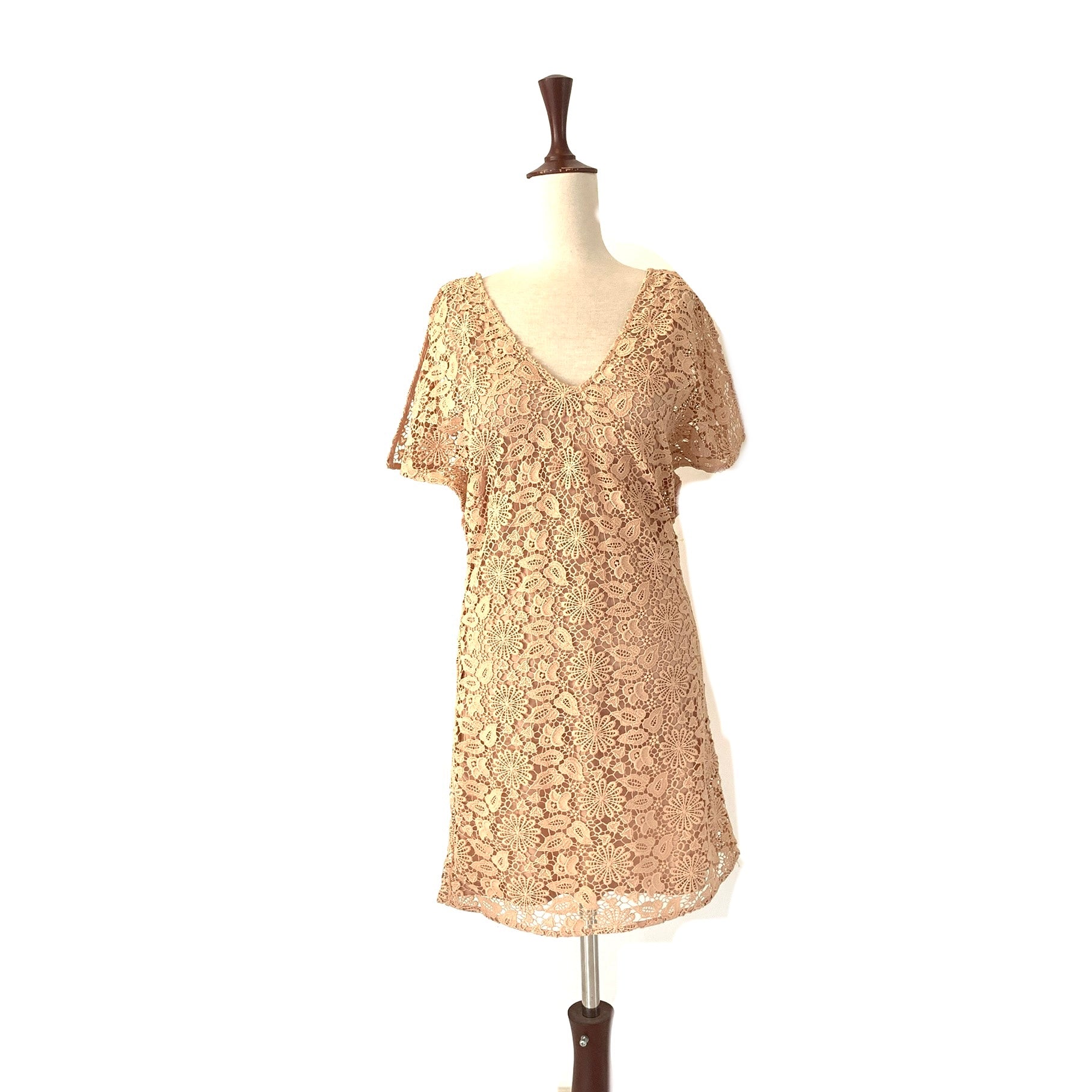 ZARA Peach Lace Dress | Brand New