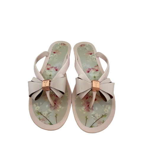 Ted Baker Pink Floral Jelly Sandals | Pre Loved |
