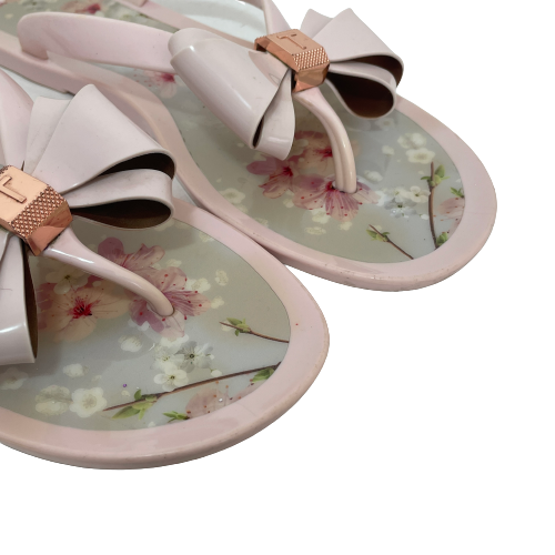 Ted Baker Pink Floral Jelly Sandals | Pre Loved |