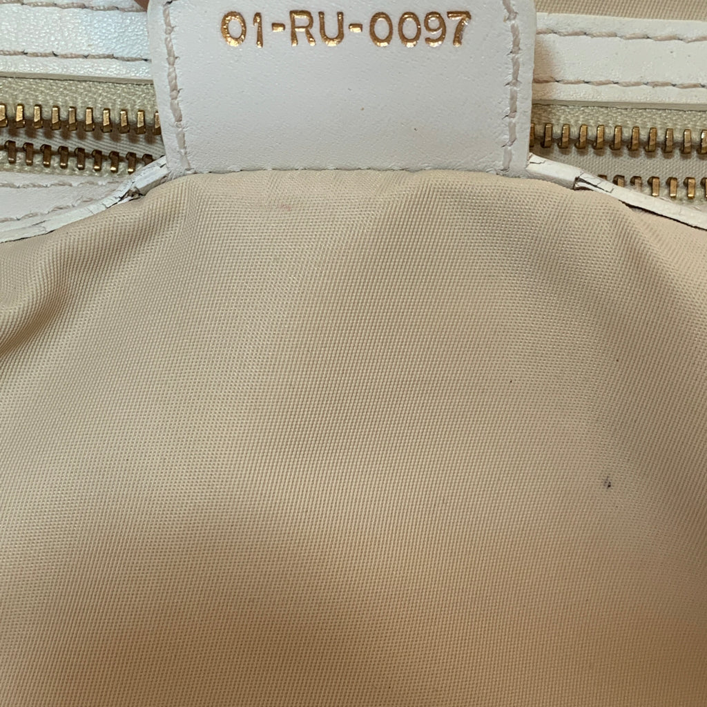 Christian Dior White & Gold 'Diorissimo' Canvas & Leather Tote | Pre Loved |