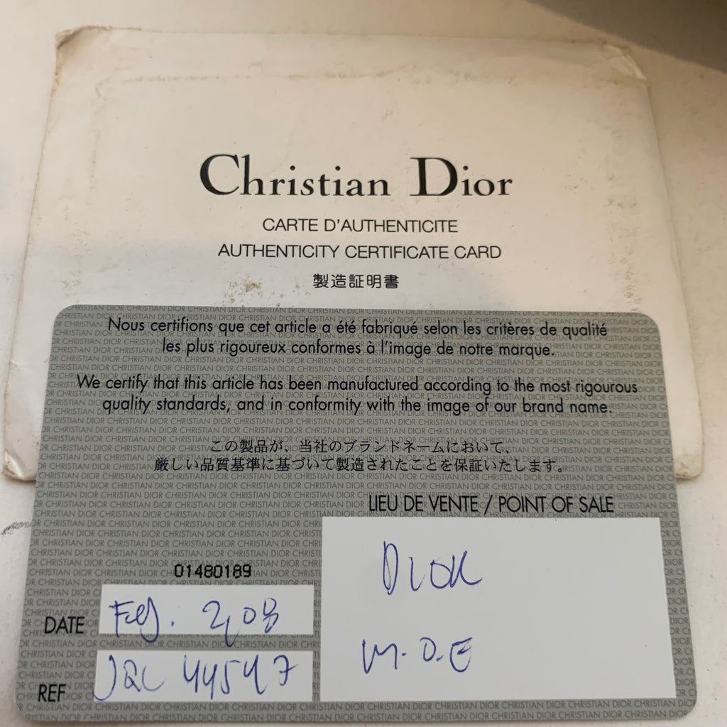 Christian Dior White & Gold 'Diorissimo' Canvas & Leather Tote | Pre Loved |
