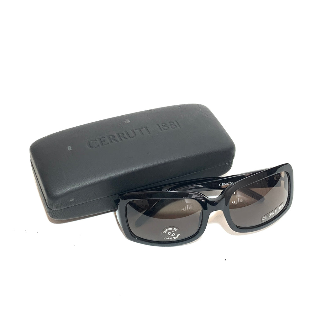 Cerruti CE50704 Black Rectangular Sunglasses | Brand New |