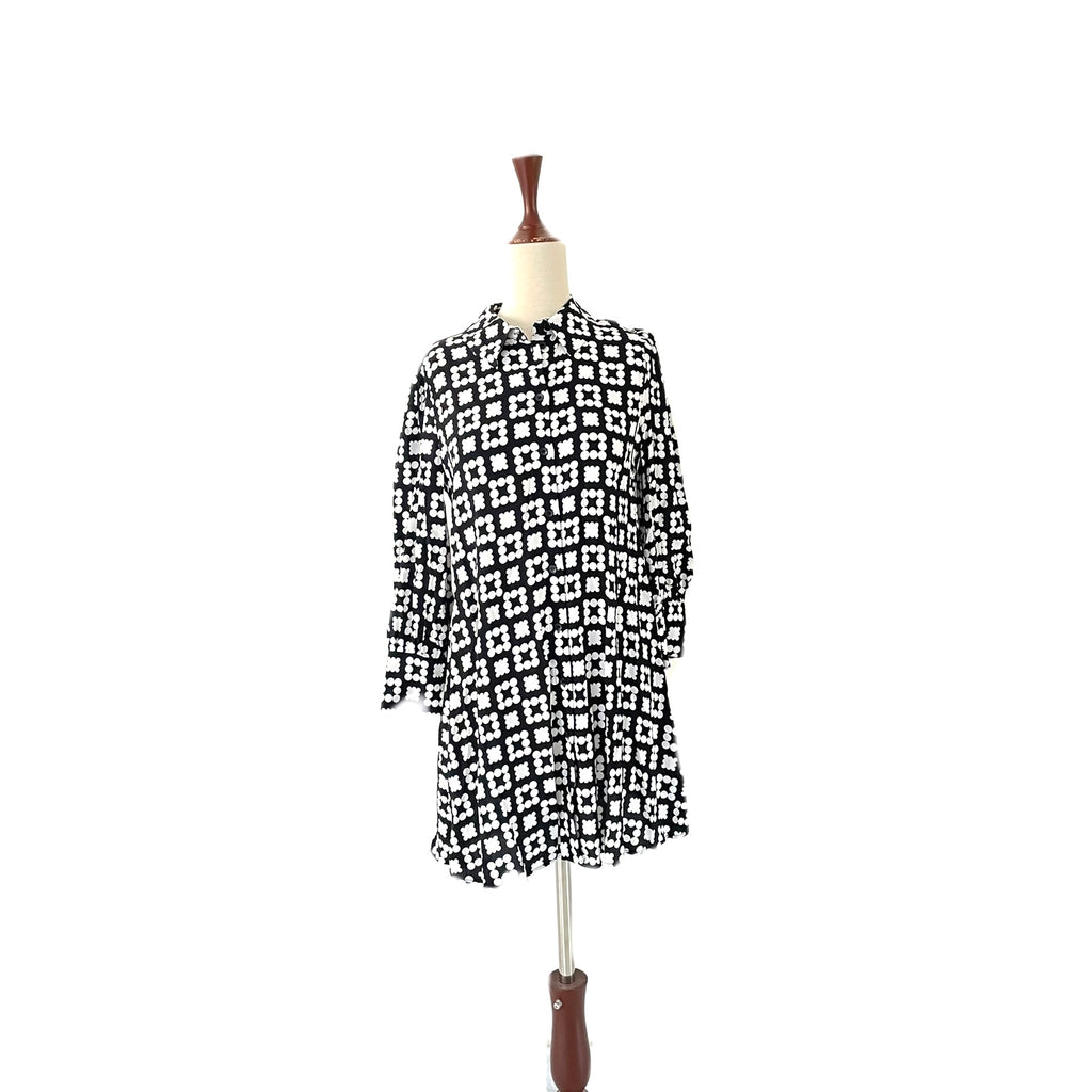 ZARA Black & White Printed Tunic | Brand New |