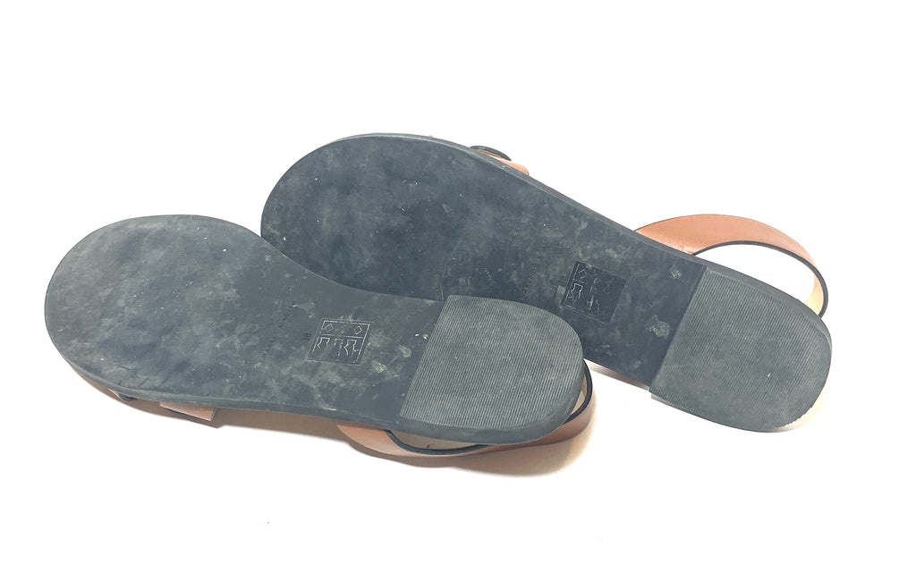 Charles & Keith Tan Flat Sandals | Gently Used |