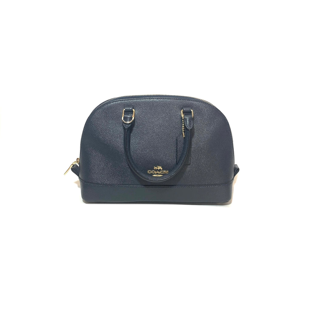 Coach Navy Blue Leather 'Sierra' Tote Bag | Gently Used |