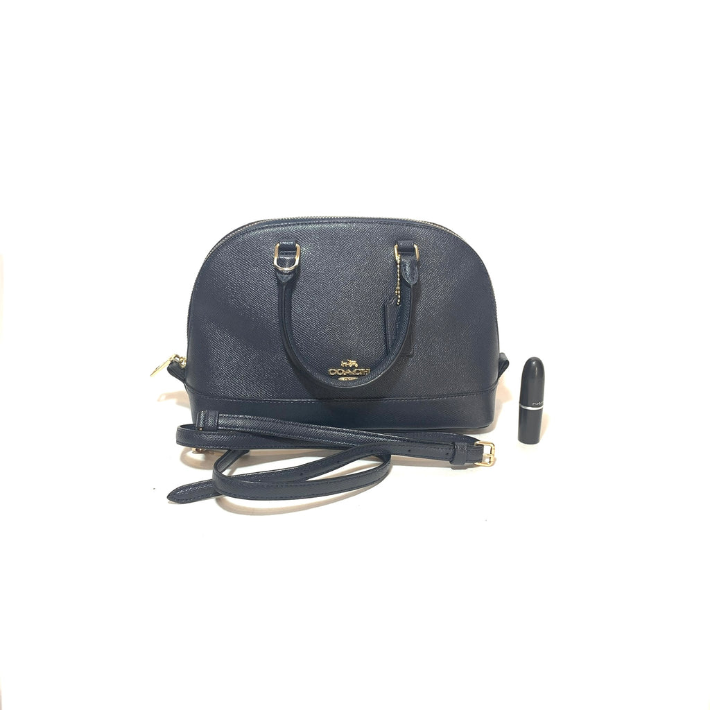Coach Navy Blue Leather 'Sierra' Tote Bag | Gently Used |