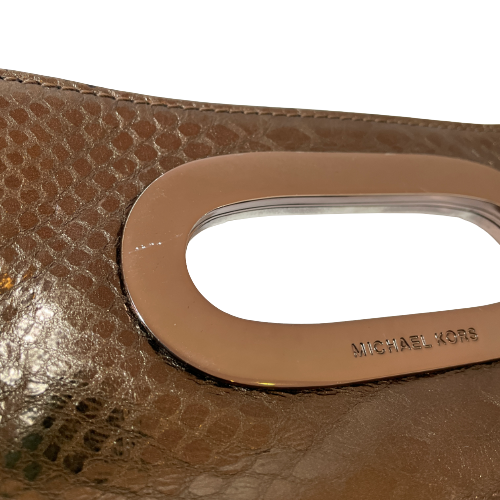 Michael Kors Bronze Python Clutch Bag Pre Loved Secret Stash