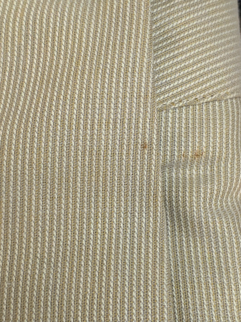 DKNY Beige Striped Men's Collared Shirt | Brand New |