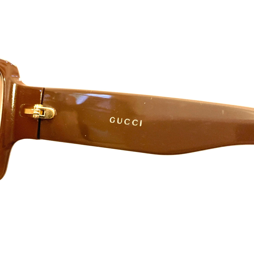 Gucci Taupe Rectangular GG2563/S Unisex Sunglasses | Like New |