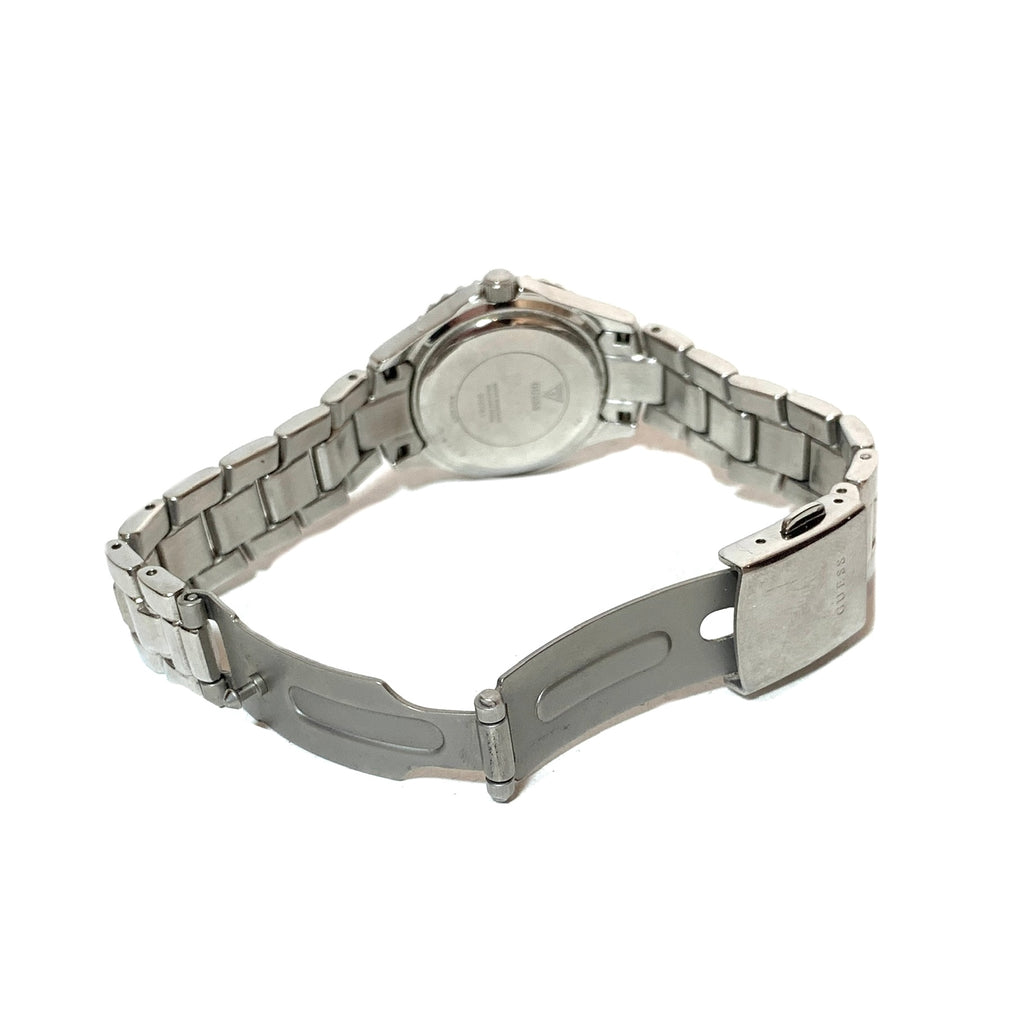 Guess Silver Rhinestone Pearl Dial Watch | Pre Loved |