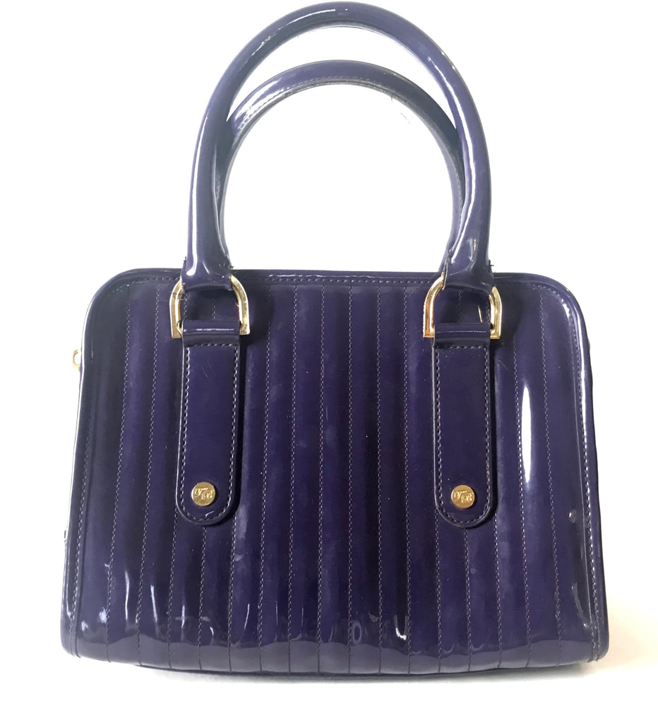 Ted Baker Indigo Patent Leather Tote | Pre Loved |