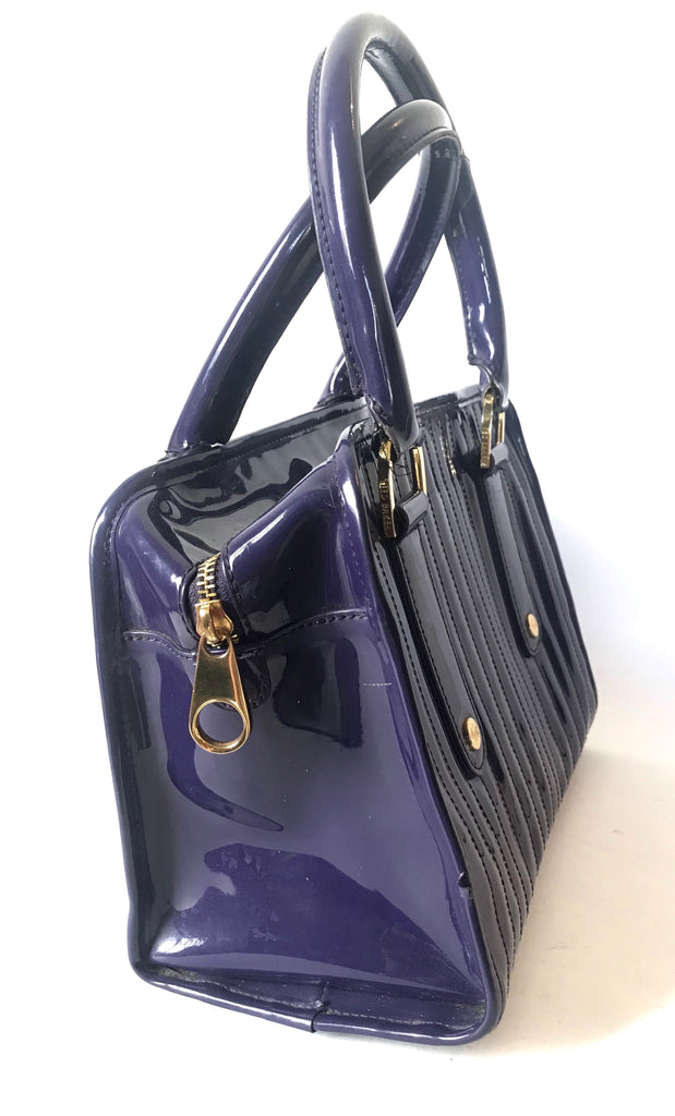 Ted Baker Indigo Patent Leather Tote | Pre Loved |