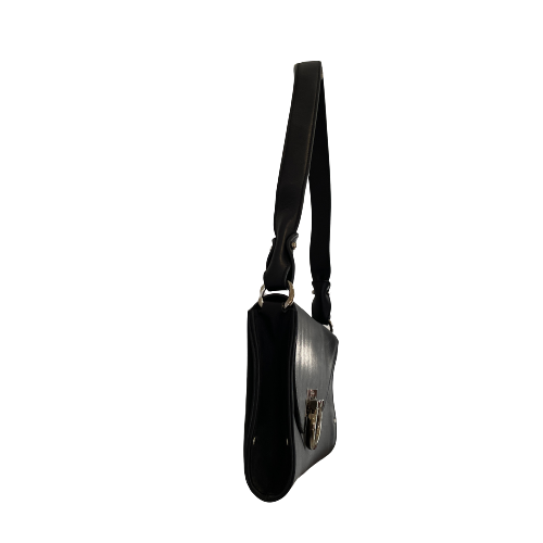 Salvatore Ferragamo Black Leather Shoulder Bag | Pre Loved |