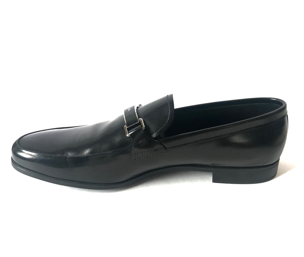 Prada Men's Black Leather Loafers | Like New |
