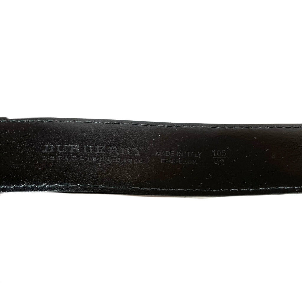 Burberry Black & Grey Checked Men's Belt | Pre Loved |