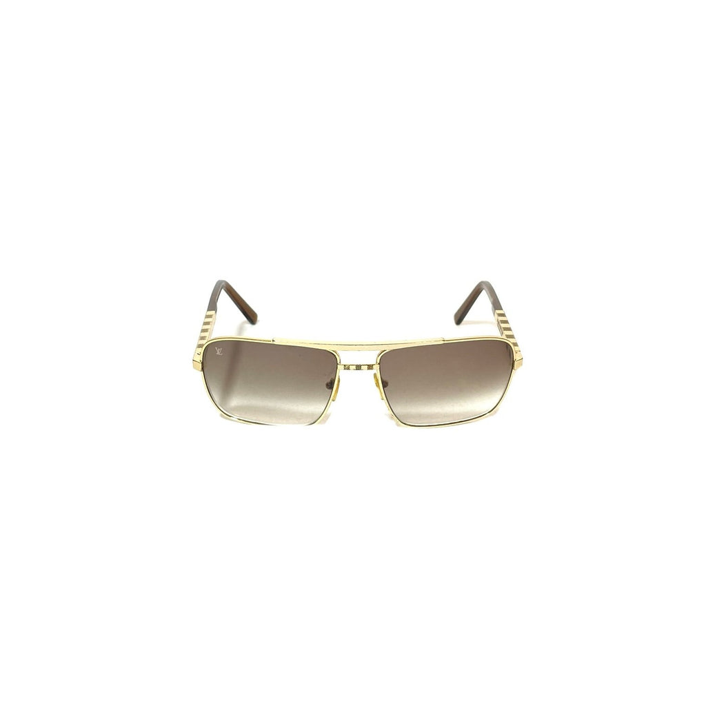 Louis Vuitton Z0259u Gold Unisex Sunglasses | Pre Loved |