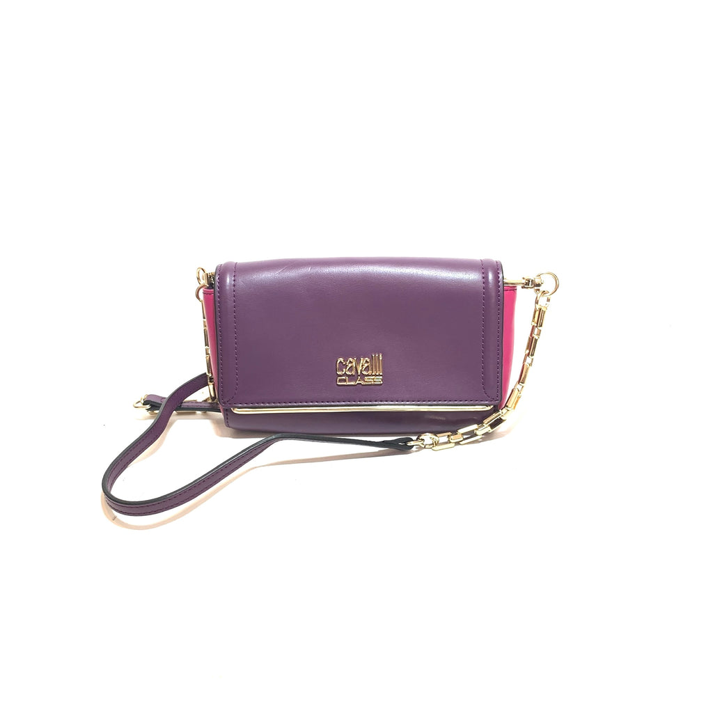 Cavalli Class Purple & Pink Small Shoulder Bag | Like New |