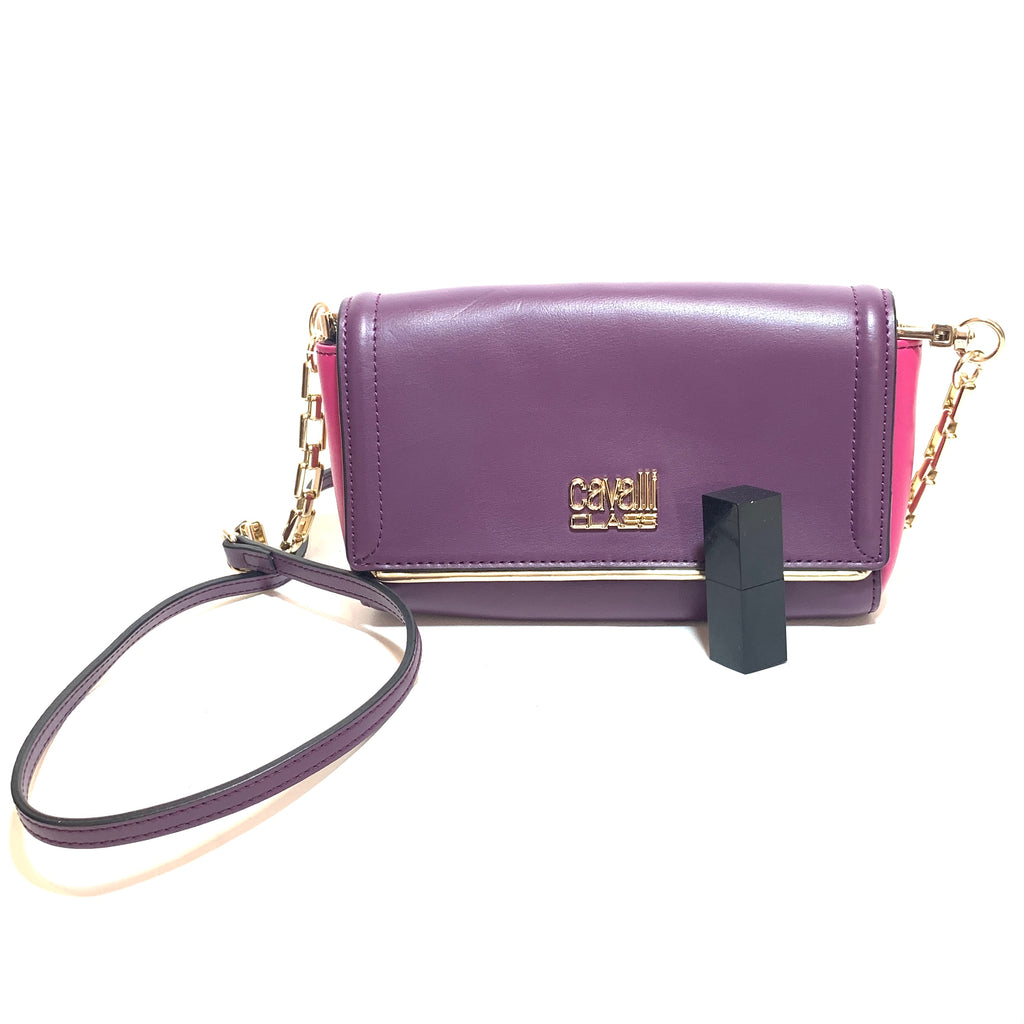 Cavalli Class Purple & Pink Small Shoulder Bag | Like New |