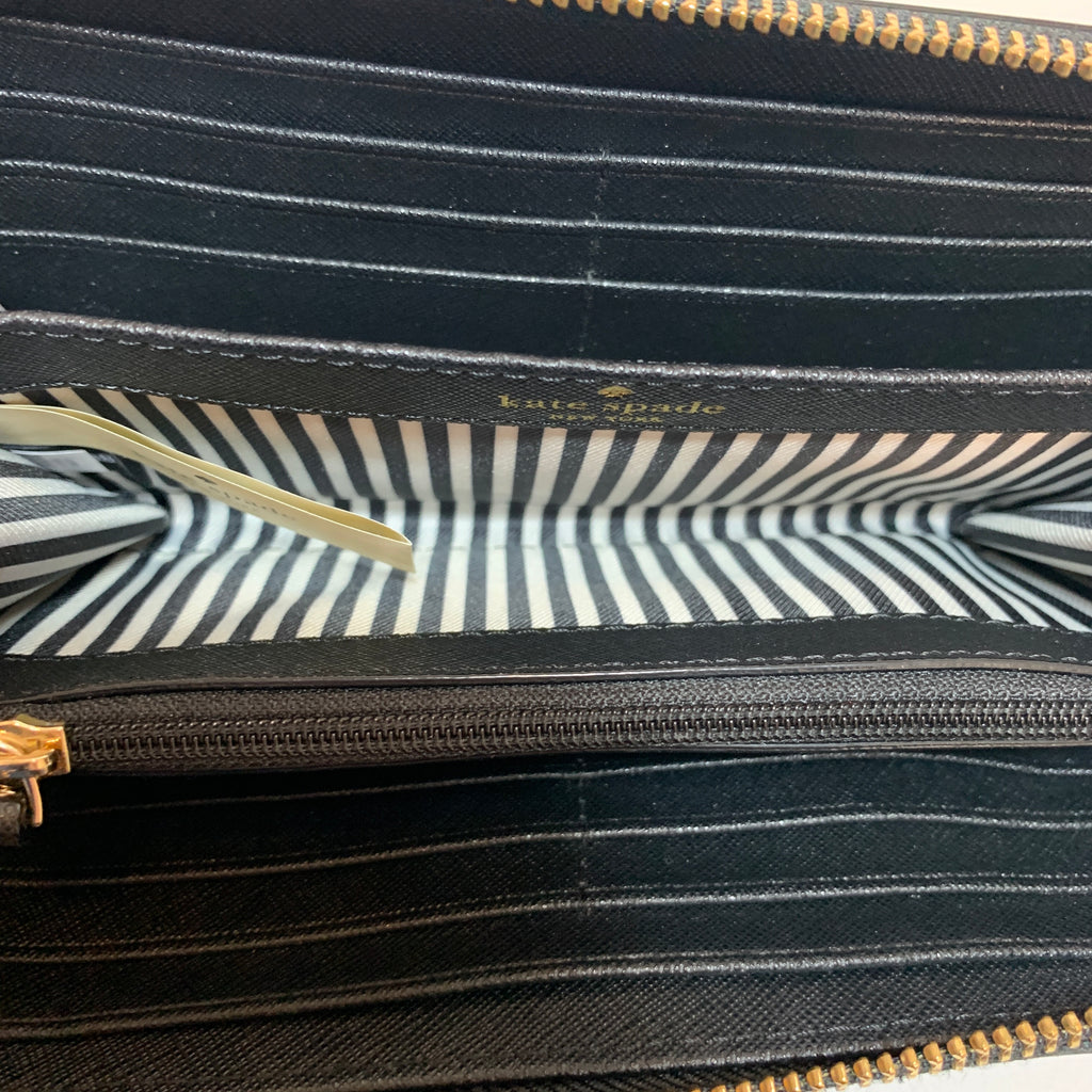 Kate Spade Black Leather Ziparound Continental Wallet | Like New |