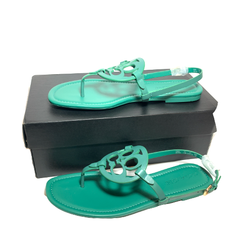 Coach Green Leather 'Jaci' Sandals | Brand New |