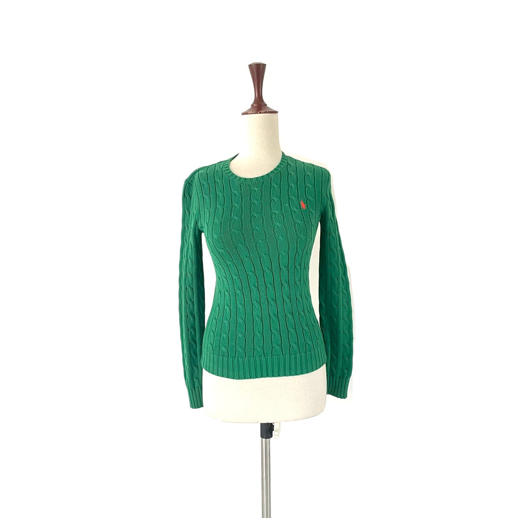 Ralph Lauren Green Ribbed Sweater | Gently Used |