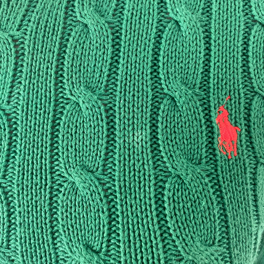 Ralph Lauren Green Ribbed Sweater | Gently Used |