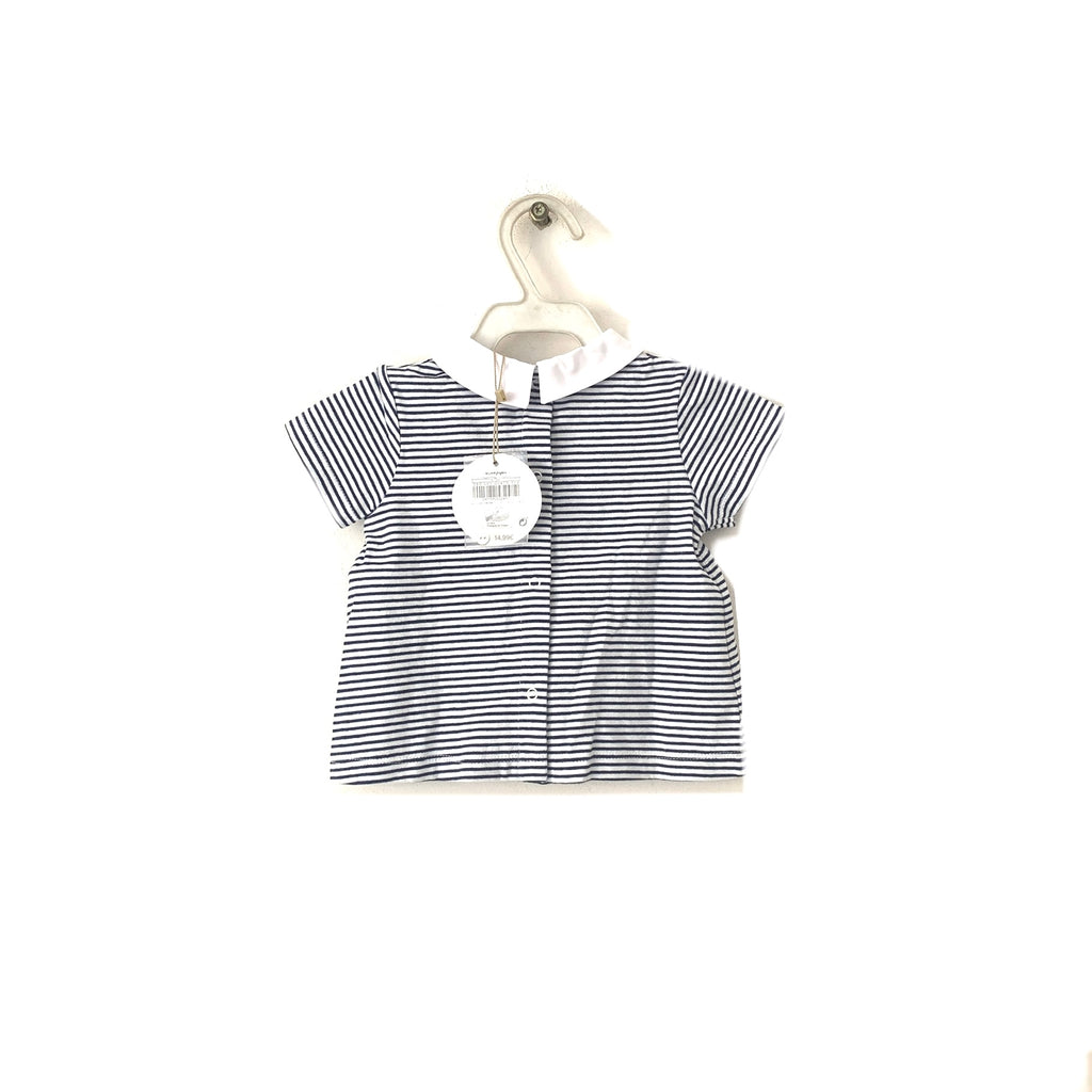 Dulces Navy & White Striped Shirt | Brand New |