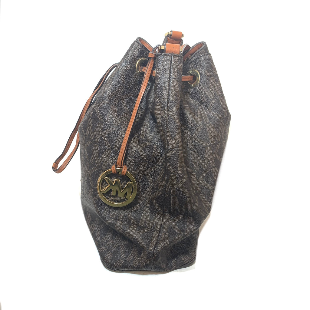 Michael Kors Monogram Bucket Bag | Gently Used |