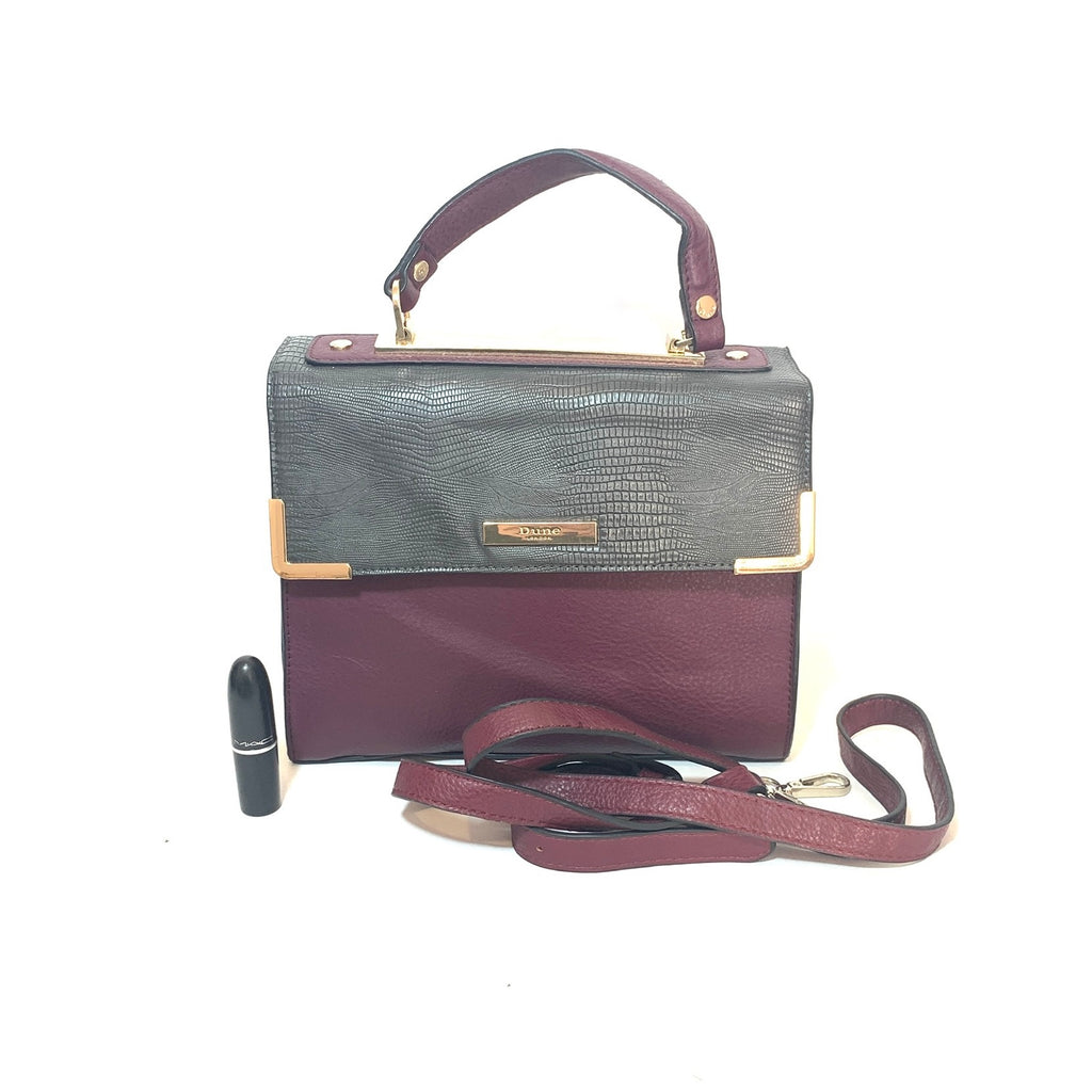 DUNE Tri-Colour Purple Satchel | Pre Loved |