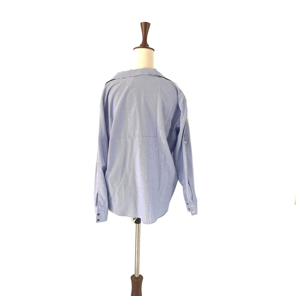 ZARA Blue & White Striped Shirt | Pre Loved |