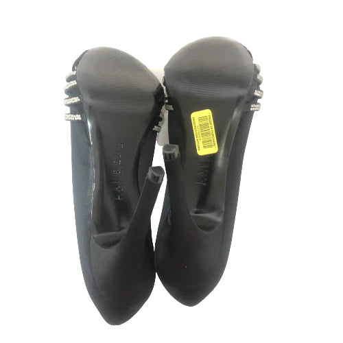 Ralph Lauren Black Rhinestone Heels | Brand New |