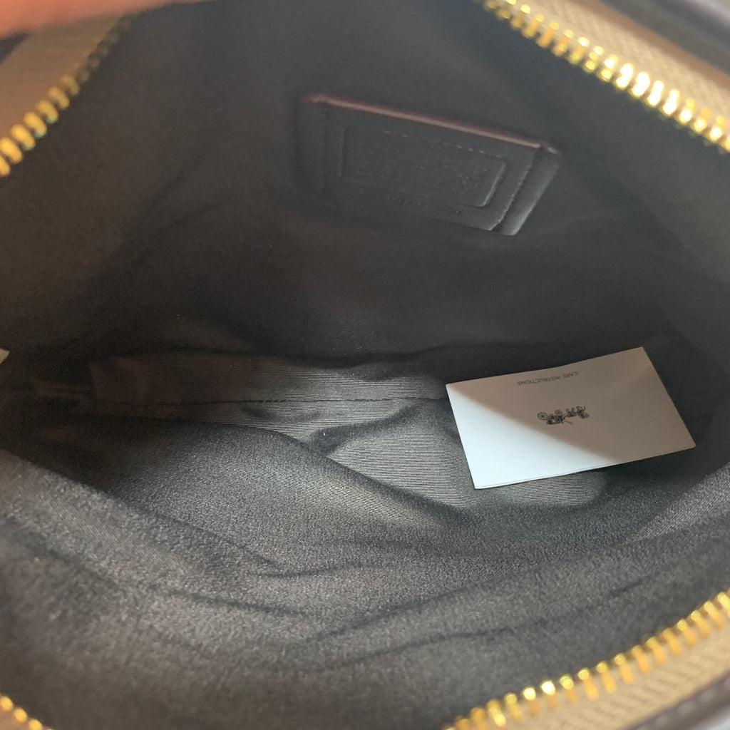 Coach Khaki & Brown Signature Collection Cross Body Bag | Brand New |