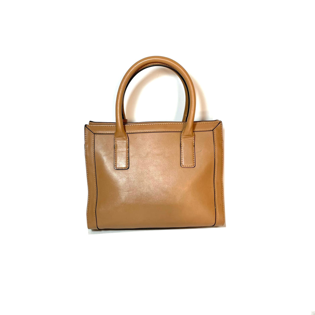 Nine West Tan Laser-Cut Satchel | Pre Loved |