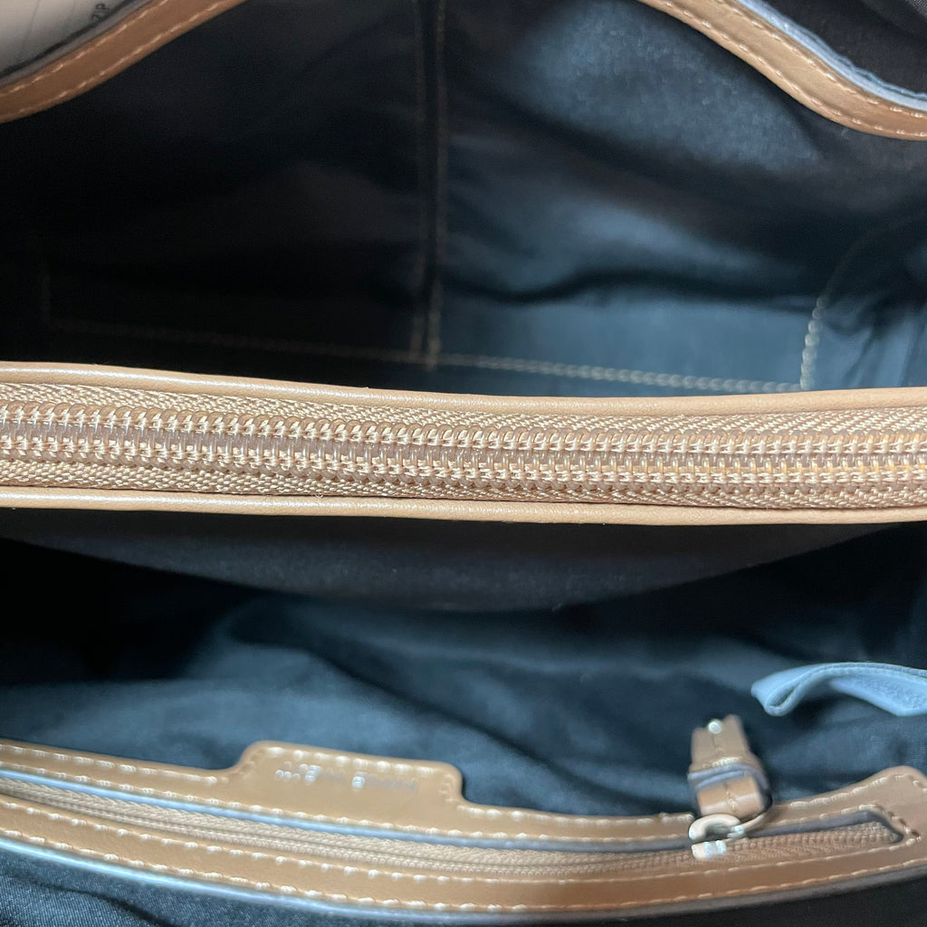 Nine West Tan Laser-Cut Satchel | Pre Loved |