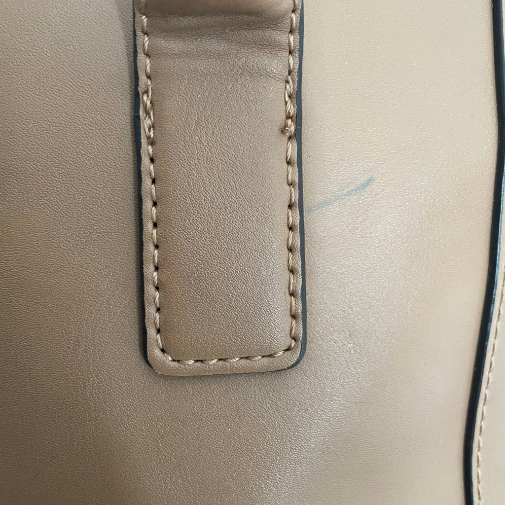 Nine West Tan Laser-Cut Satchel | Pre Loved |
