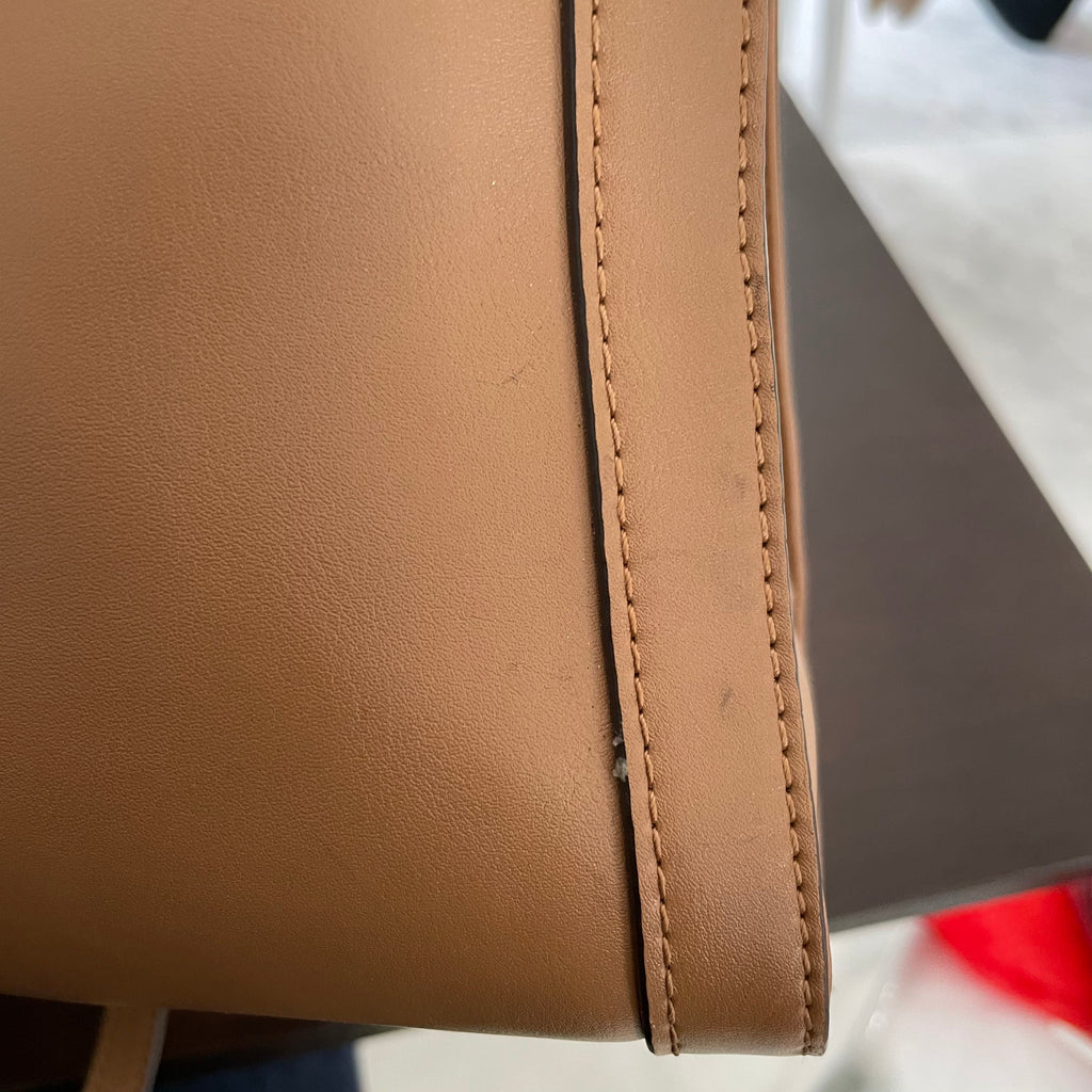 Nine West Tan Laser-Cut Satchel | Pre Loved |