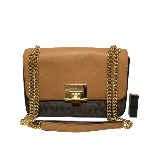 Michael Kors Tina Brown Monogram Shoulder Bag Brand New Secret Stash