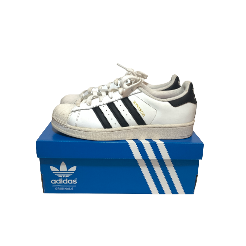 Adidas Women's Black & White Superstar Shoes | Gently Used |
