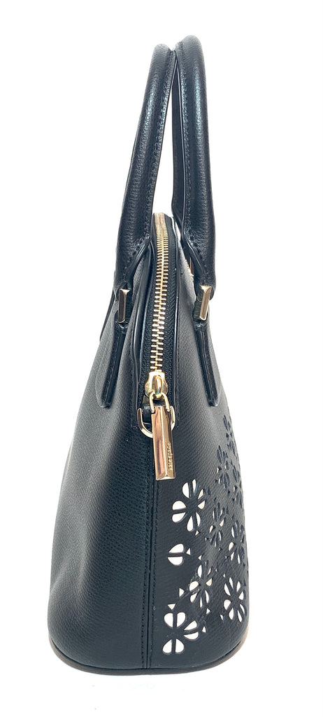 Kate Spade Black Leather 'Sylvia' Perforated Leather Tote | Gently Used |