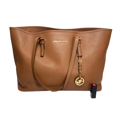 Michael Kors Jet Set women's bag in leather with logo Tan-tan