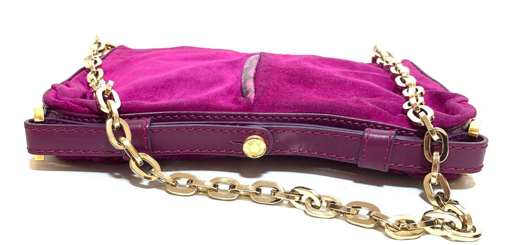 Jimmy Choo Fuchsia Suede Shoulder Bag | Pre Loved |