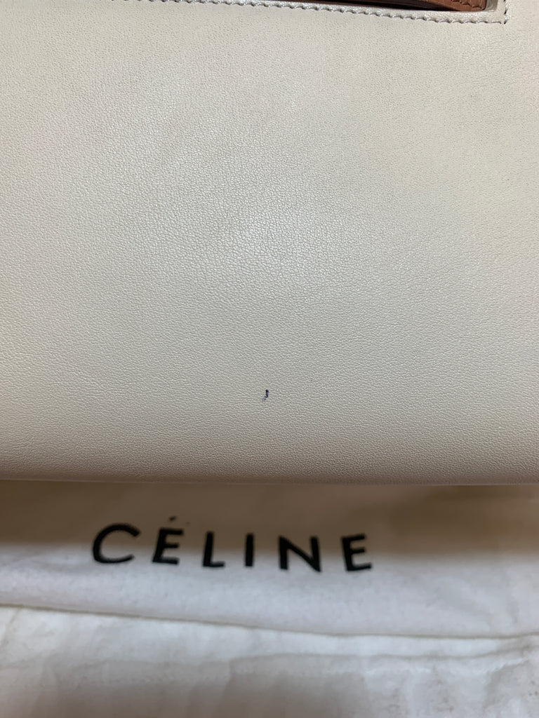Celine Black & Cream Leather 'Ring' Tote | Gently Used |