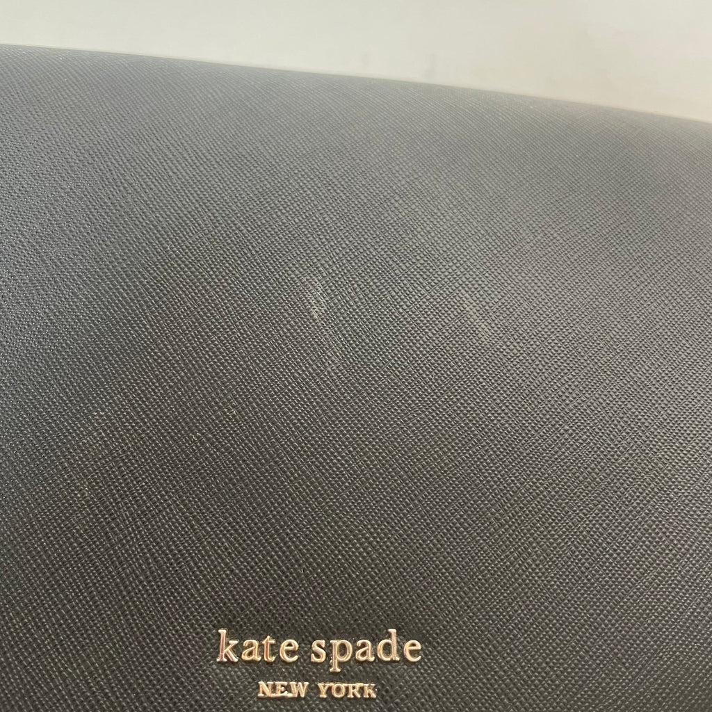 Kate Spade Black Leather Saddle Cross Body Bag | Pre Loved |