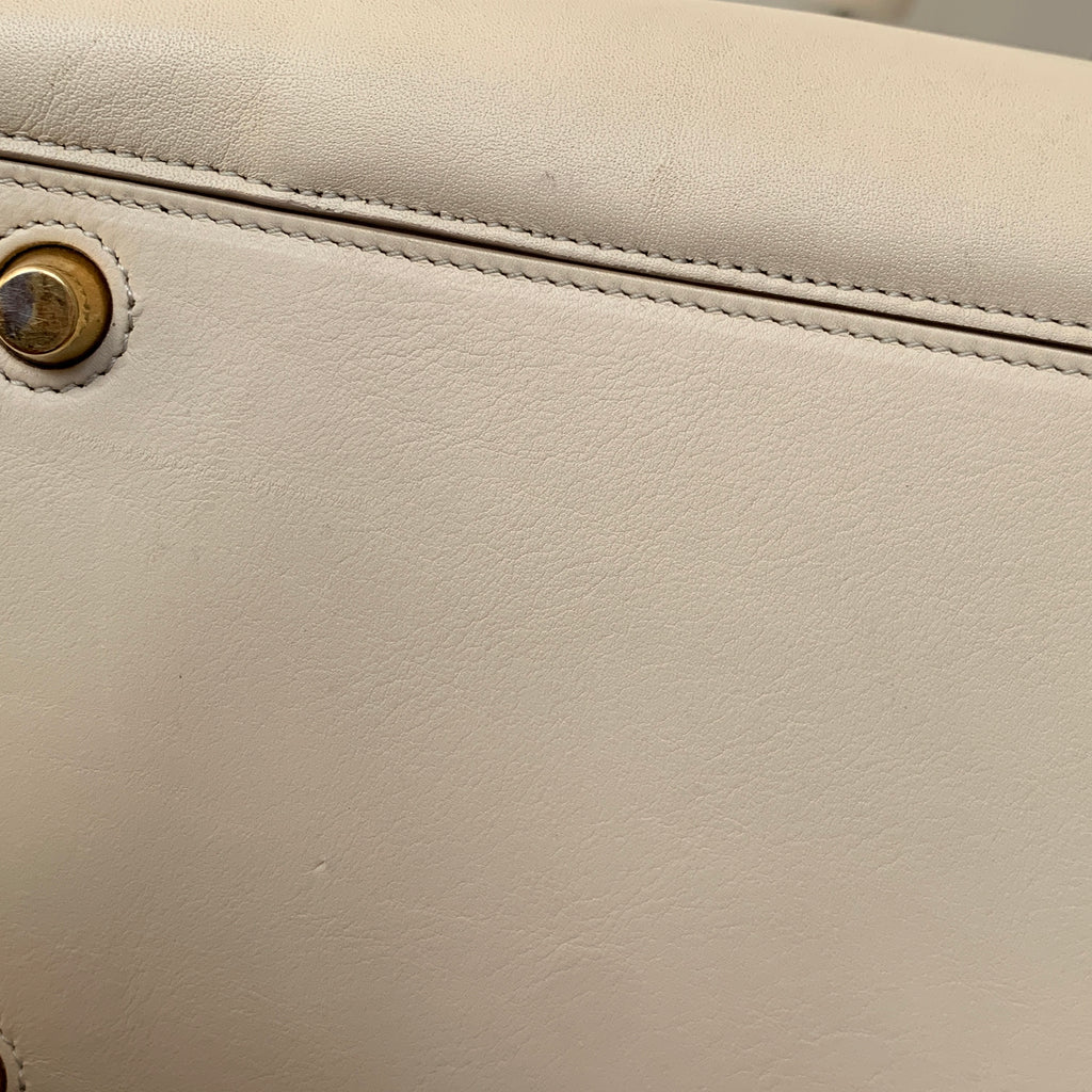 Celine Black & Cream Leather 'Ring' Tote | Gently Used |