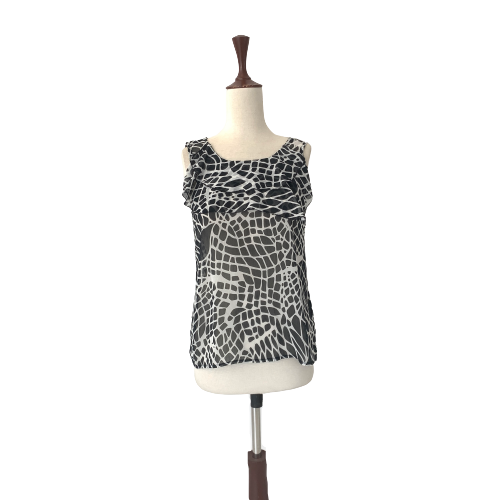 Collezione Black & White Printed Sleeveless Top | Gently Used |